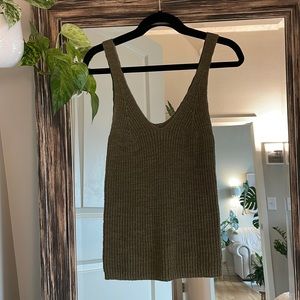 Madewell size small olive knit tank